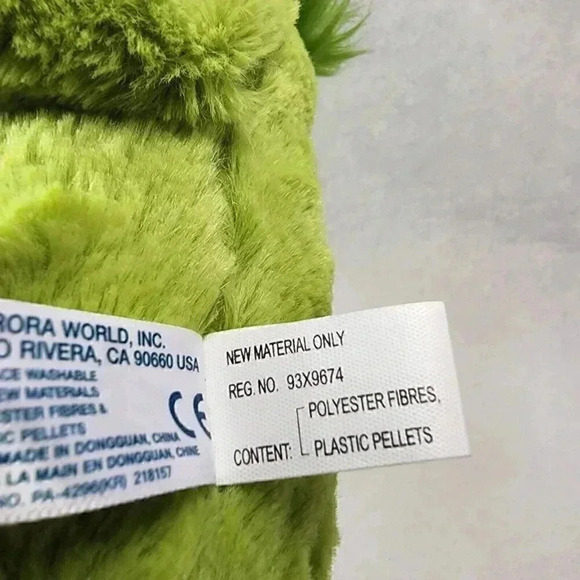 Aurora 15" Grinch Plush Stuffed Toy Dr. Seuss Christmas 2018 Washable - Picture 4 of 6